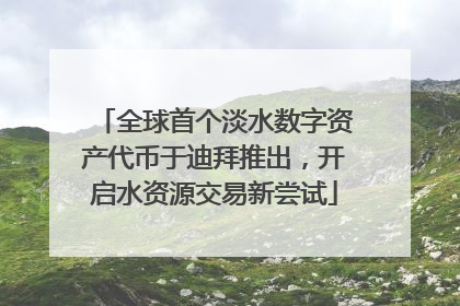 全球首个淡水数字资产代币于迪拜推出，开启水资源交易新尝试