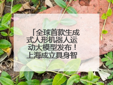 全球首款生成式人形机器人运动大模型发布！上海成立具身智能数据联盟