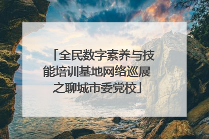 全民数字素养与技能培训基地网络巡展之聊城市委党校