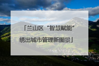 兰山区“智慧赋能”绣出城市管理新图景