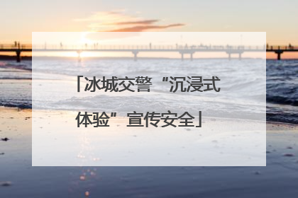 冰城交警“沉浸式体验”宣传安全