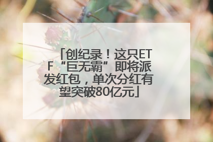 创纪录！这只ETF“巨无霸”即将派发红包，单次分红有望突破80亿元