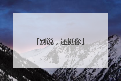 别说，还挺像