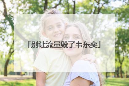 别让流量毁了韦东奕