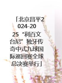 北京昌平2024-2025“利百文台尼”独牙传奇中式九球国际巡回赛全球总决赛举行