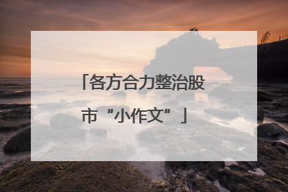 各方合力整治股市“小作文”
