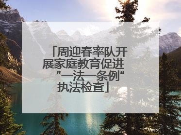 周迎春率队开展家庭教育促进“一法一条例”执法检查