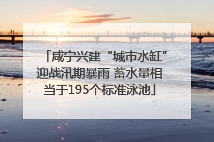 咸宁兴建“城市水缸”迎战汛期暴雨 蓄水量相当于195个标准泳池
