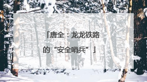 唐全：龙龙铁路的“安全哨兵”