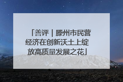 善评｜滕州市民营经济在创新沃土上绽放高质量发展之花