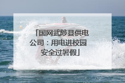 国网武陟县供电公司：用电进校园  安全过暑假