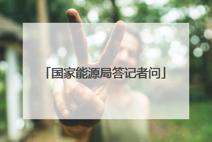 国家能源局答记者问