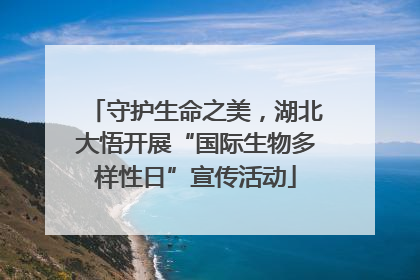 守护生命之美，湖北大悟开展“国际生物多样性日”宣传活动
