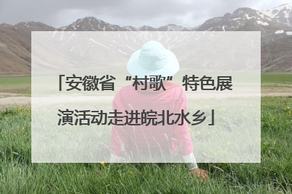 安徽省“村歌”特色展演活动走进皖北水乡