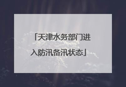天津水务部门进入防汛备汛状态