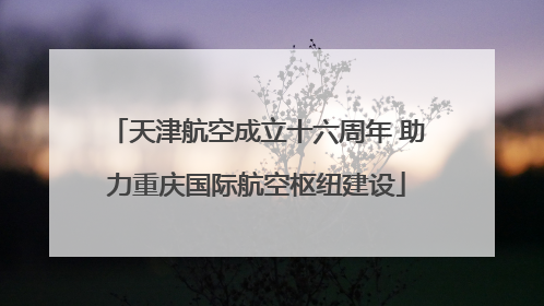 天津航空成立十六周年 助力重庆国际航空枢纽建设