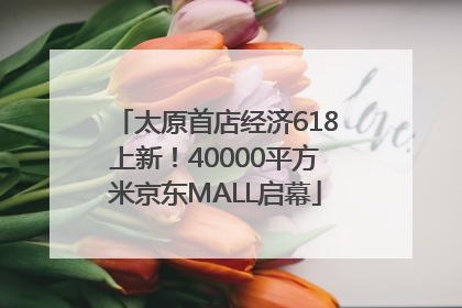太原首店经济618上新！40000平方米京东MALL启幕
