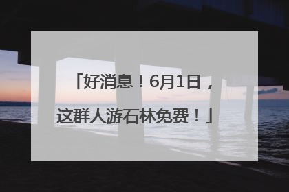 好消息！6月1日，这群人游石林免费！