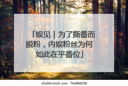 娱见｜为了撕番而脱粉，内娱粉丝为何如此在乎番位