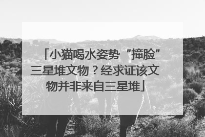 小猫喝水姿势“撞脸”三星堆文物?经求证该文物并非来自三星堆