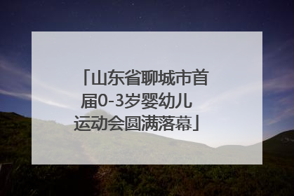 山东省聊城市首届0-3岁婴幼儿运动会圆满落幕