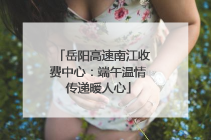 岳阳高速南江收费中心：端午温情传递暖人心