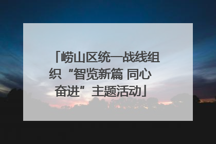 崂山区统一战线组织“智览新篇 同心奋进”主题活动