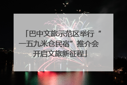 巴中文旅示范区举行“一五九米仓民宿”推介会 开启文旅新征程