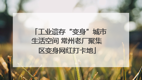 工业遗存“变身”城市生活空间 常州老厂聚集区变身网红打卡地