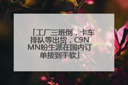 工厂三班倒，卡车排队等出货，C9NMN盼生派在国内订单接到手软