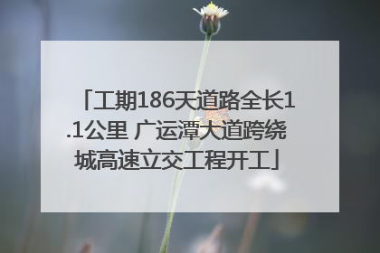 工期186天道路全长1.1公里 广运潭大道跨绕城高速立交工程开工