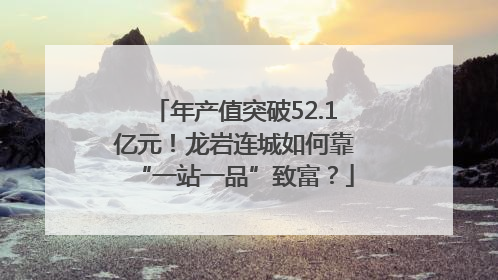 年产值突破52.1亿元！龙岩连城如何靠“一站一品”致富？