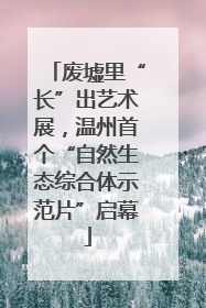 废墟里“长”出艺术展，温州首个“自然生态综合体示范片”启幕