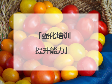 强化培训 提升能力