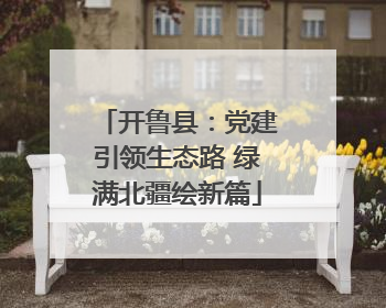 开鲁县：党建引领生态路 绿满北疆绘新篇