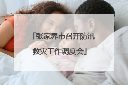 张家界市召开防汛救灾工作调度会