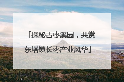 探秘古枣溪园，共赏东塔镇长枣产业风华