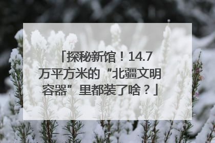 探秘新馆！14.7万平方米的“北疆文明容器”里都装了啥？