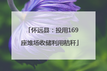 怀远县：投用169座堆场收储利用秸秆