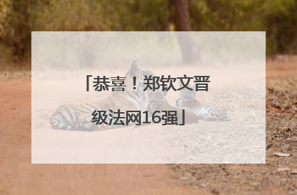 恭喜！郑钦文晋级法网16强