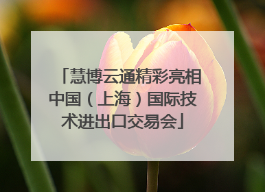 慧博云通精彩亮相中国（上海）国际技术进出口交易会