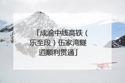 成渝中线高铁（乐至段）伍家湾隧道顺利贯通