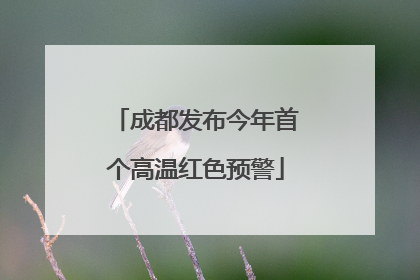 成都发布今年首个高温红色预警