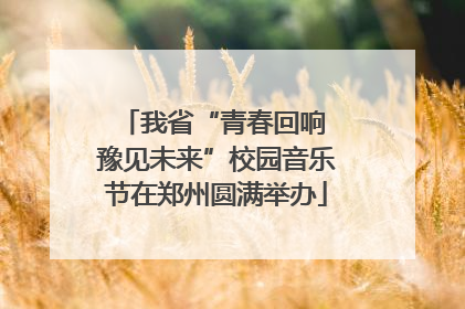 我省“青春回响 豫见未来”校园音乐节在郑州圆满举办