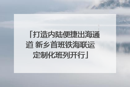 打造内陆便捷出海通道 新乡首班铁海联运定制化班列开行