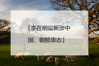 李在明最新涉中国、朝鲜表态