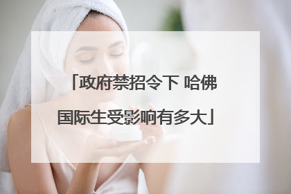 政府禁招令下 哈佛国际生受影响有多大