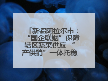 新疆阿拉尔市：“国企联姻”保障辖区蔬菜供应 “产供销”一体托稳市民菜篮子