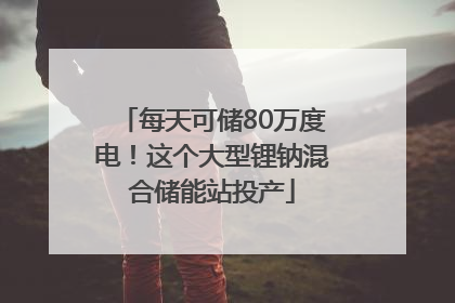 每天可储80万度电！这个大型锂钠混合储能站投产