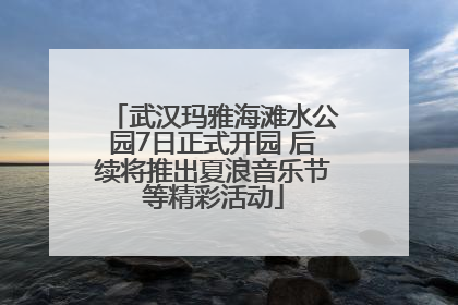 武汉玛雅海滩水公园7日正式开园 后续将推出夏浪音乐节等精彩活动